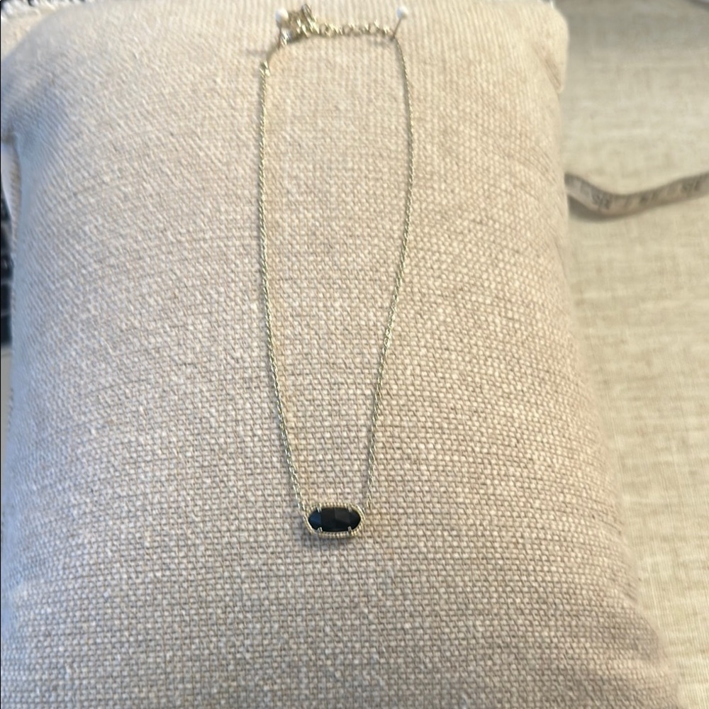 Kendra Scott Elisa Black Stone gold chain Necklace